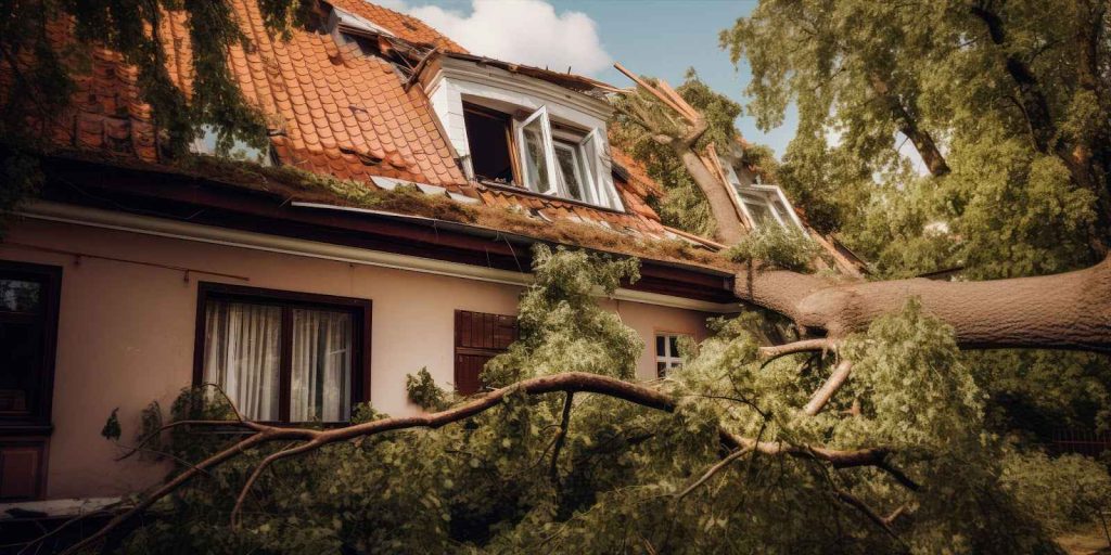 Tree leaning over house broken window. Hire public adjuster for insurance claims Find one nearby.