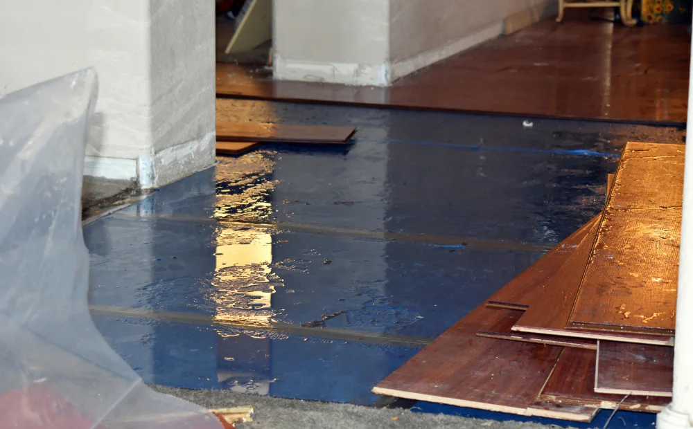 water damage in an Arizona residential living room